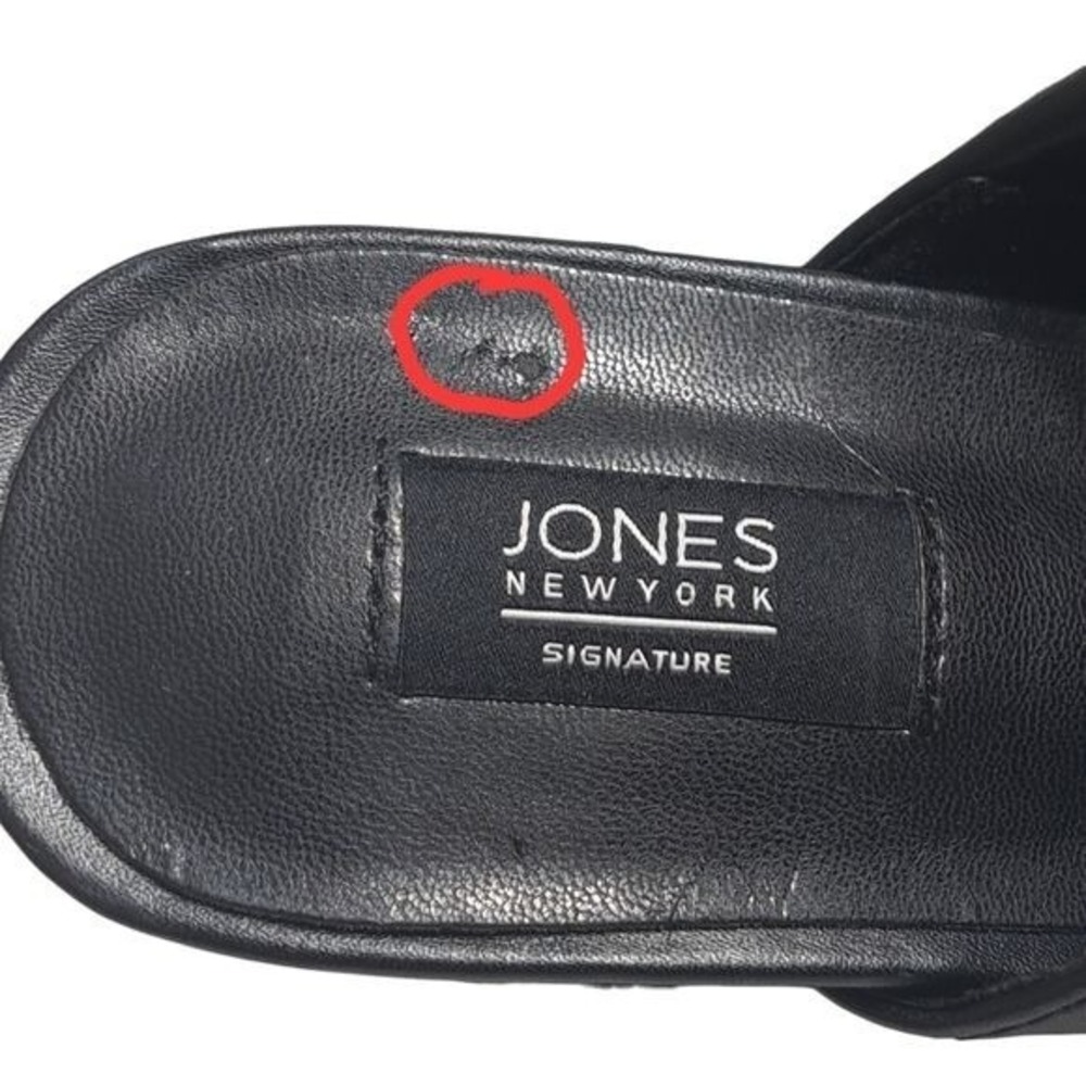 Jones New York Women's Signature JNY-‎ Hallena Black High Heel Mules Size 8.5 M - Picture 11 of 16